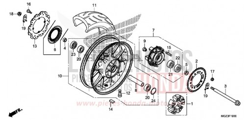 REAR WHEEL CBR500RAD de 2013